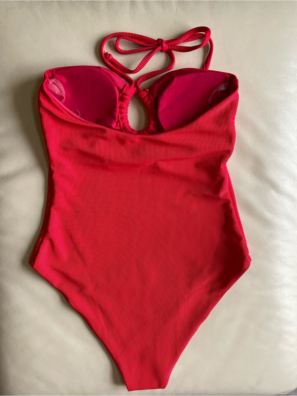 Beach Riot Phoenix Halter One-Piece Swimsuit; Color: Red; Size: Medium - Picture 11 of 16
